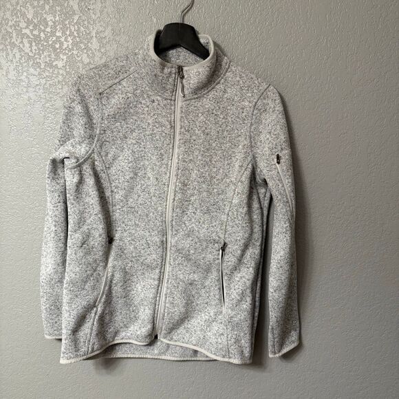 L.L. Bean Grey Sweater Fleece Full-Zip Jacket Women’s Medium - Picture 2 of 5